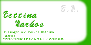 bettina markos business card